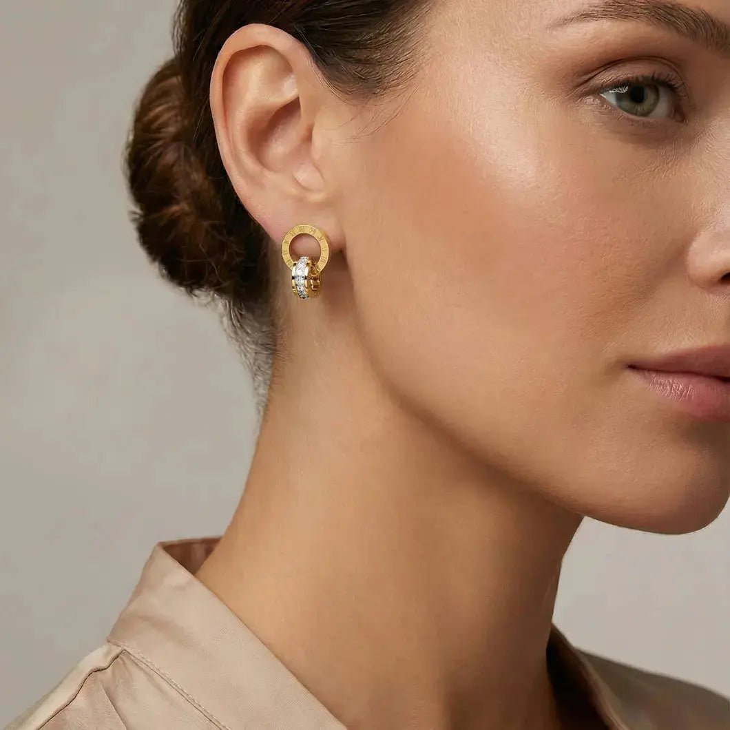 Gull øredobber som tåler vann og holder fargen - Aurora Jewellery Norge