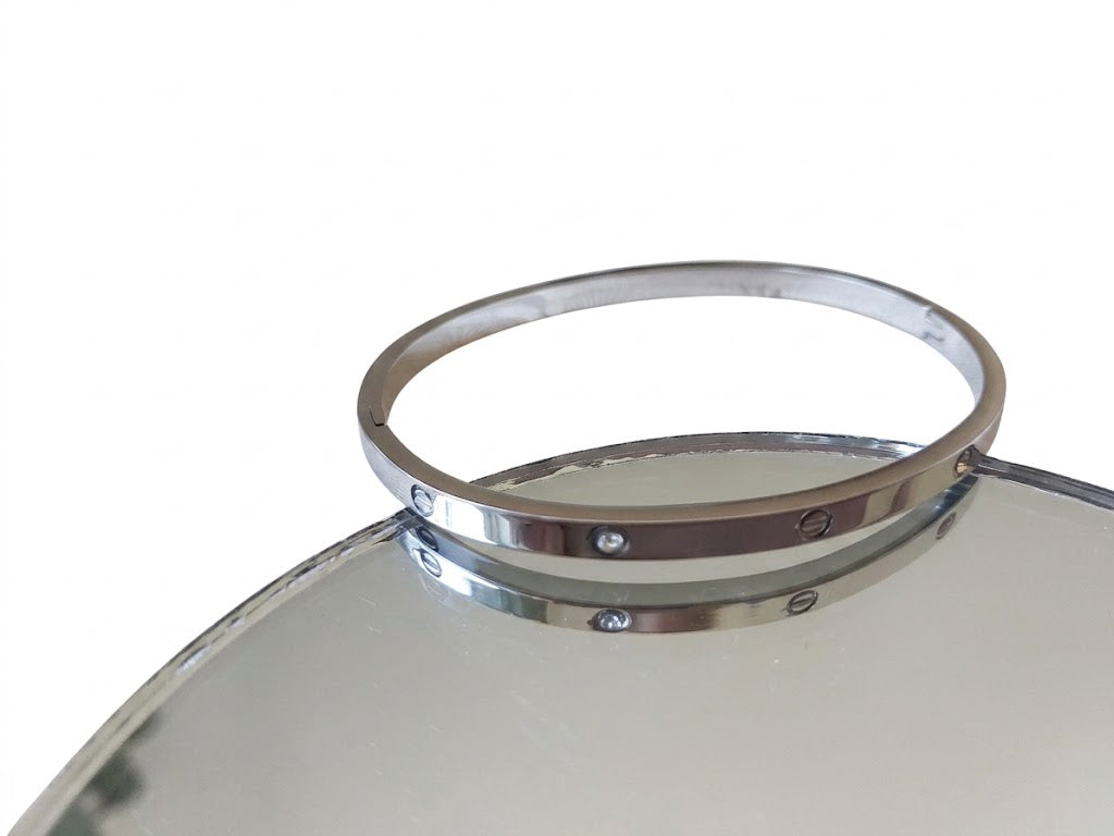 Aurora Bangle-armring i polert rustfritt stål