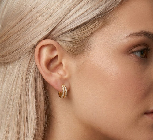 Aurora  Double Hoops ørepynt Aurora Jewellery Norge