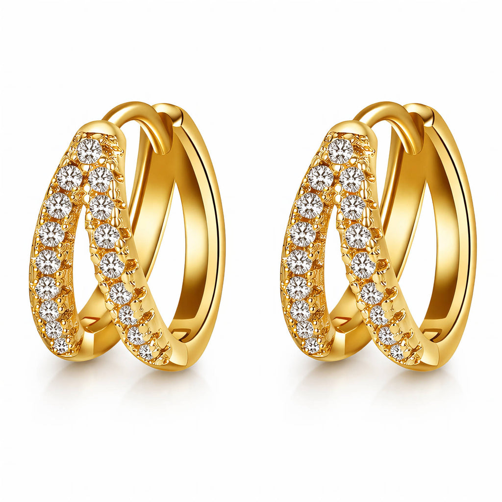 Aurora  Double Hoops ørepynt Aurora Jewellery Norge