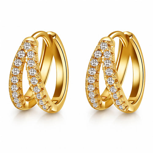 Aurora  Double Hoops ørepynt Aurora Jewellery Norge