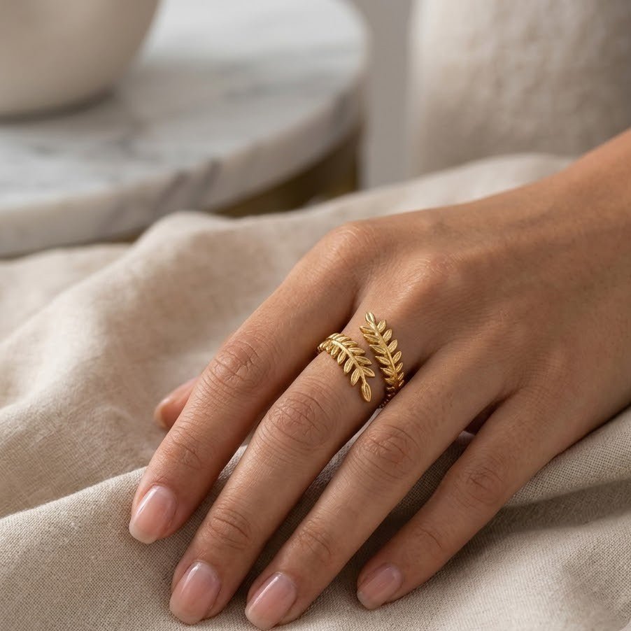 Aurora Leaf Branch Ring - Aurora Jewellery NorgeAurora Leaf Branch Ring Aurora Jewellery Norge7