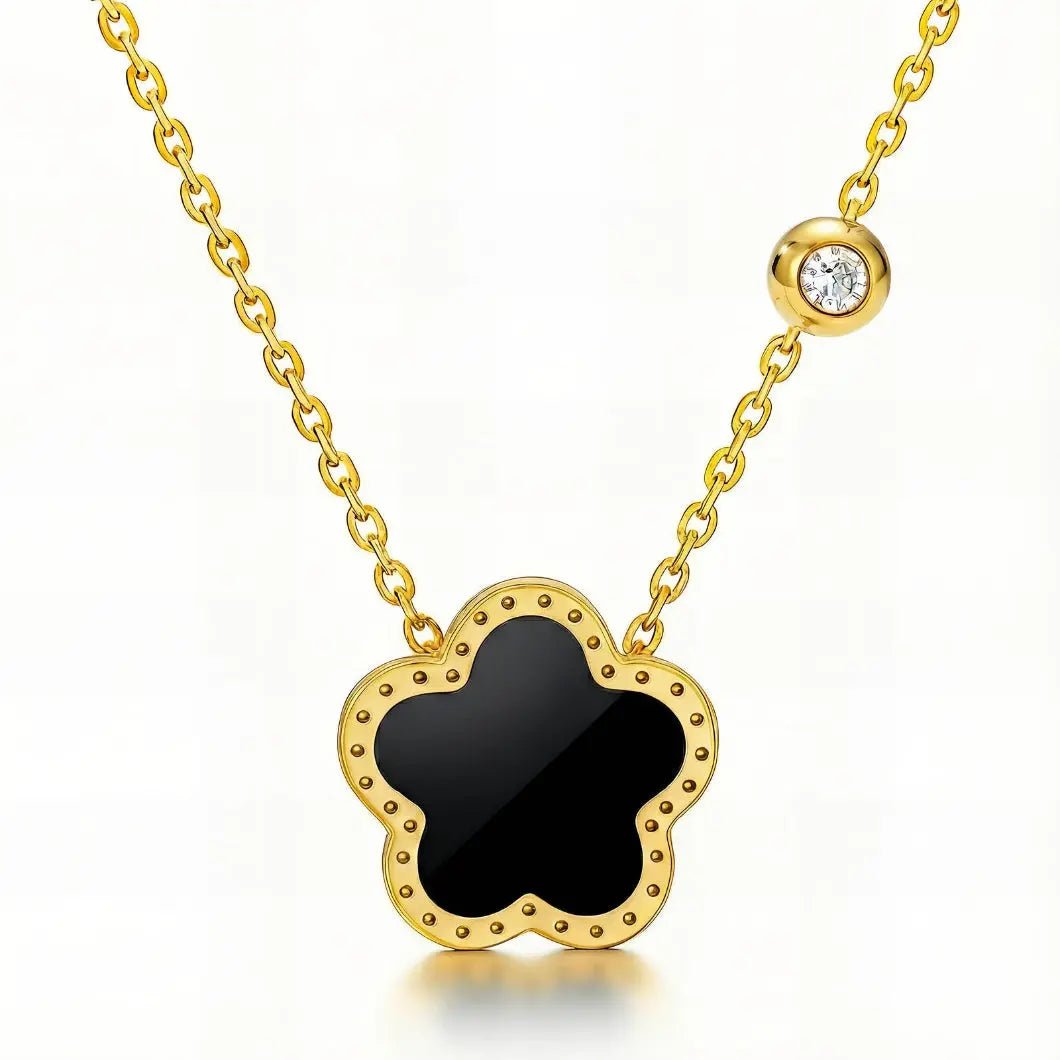 Clover Halssmykke Onyx - Aurora Jewellery NorgeClover Halssmykke Onyx Aurora Jewellery Norge7