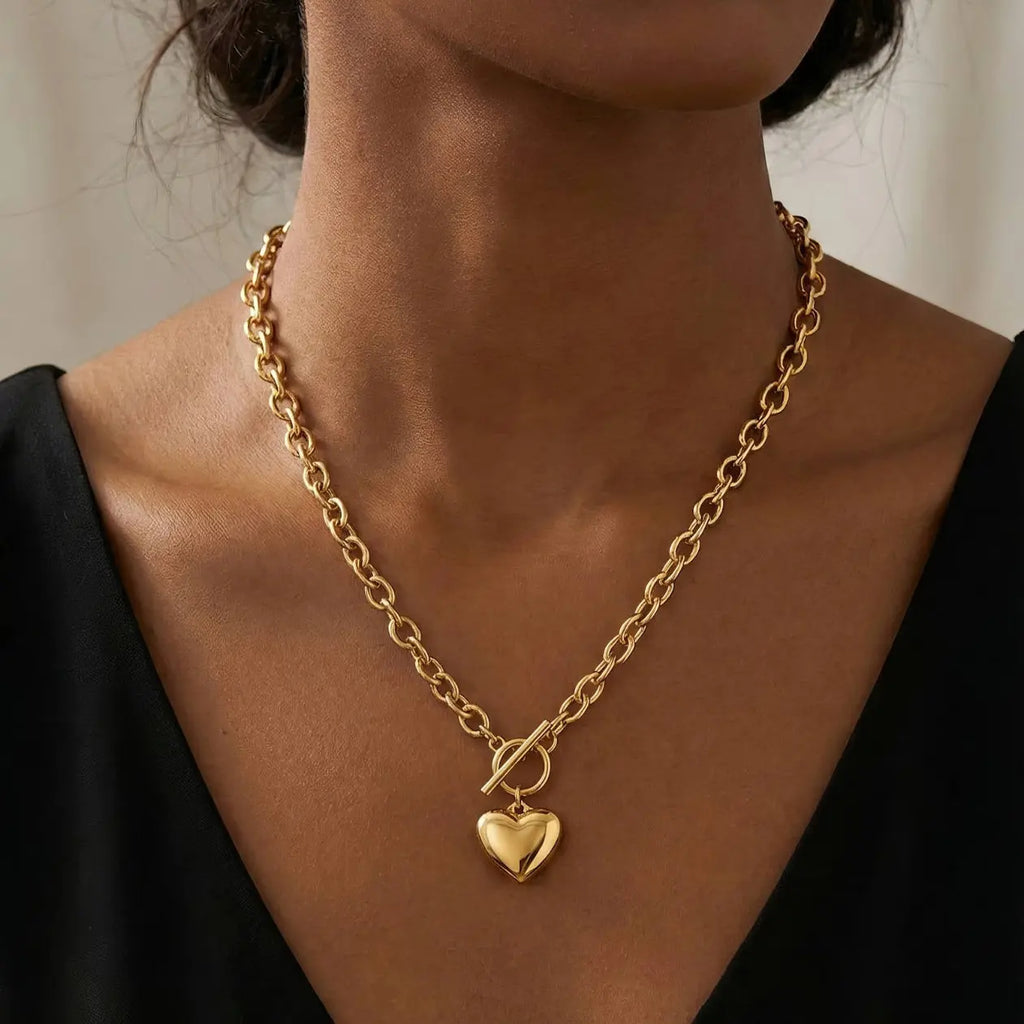 Heart Toggle Halssmykke Aurora Jewellery Norge