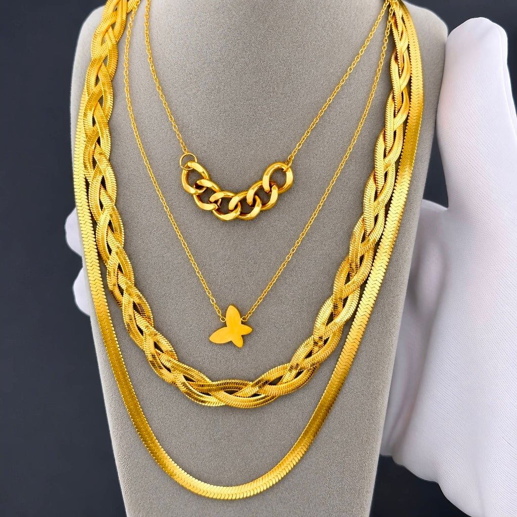 Serpent -halskjede i rustfritt stål belagt med 18k gull - Aurora Jewellery Norge/ Studio MoeSerpent -halskjede i rustfritt stål belagt med 18k gull7