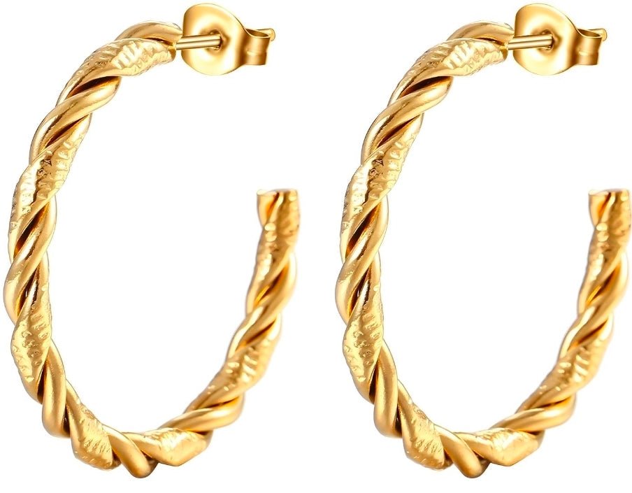 Aurora Hoops-øreringer i 18k gullbelagt rustfritt stål - Aurora Jewellery Norge/ Studio MoeAurora Hoops-øreringer i 18k gullbelagt rustfritt stål7