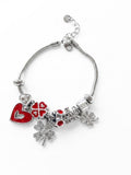 Aurora Hearts &amp; Clovers Charm-armbånd - Aurora Jewellery NorgeAurora Hearts &amp; Clovers Charm-armbånd7