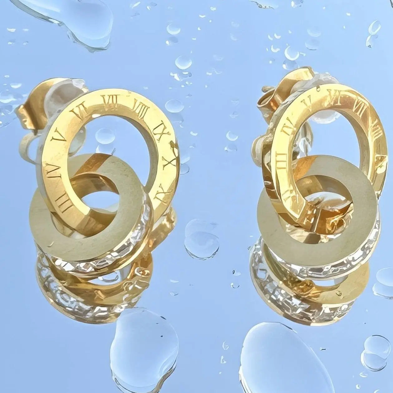 Roman Hoop Studs Aurora Jewellery Norge