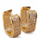 Sparkle huggies med zirkonia, festsmykke