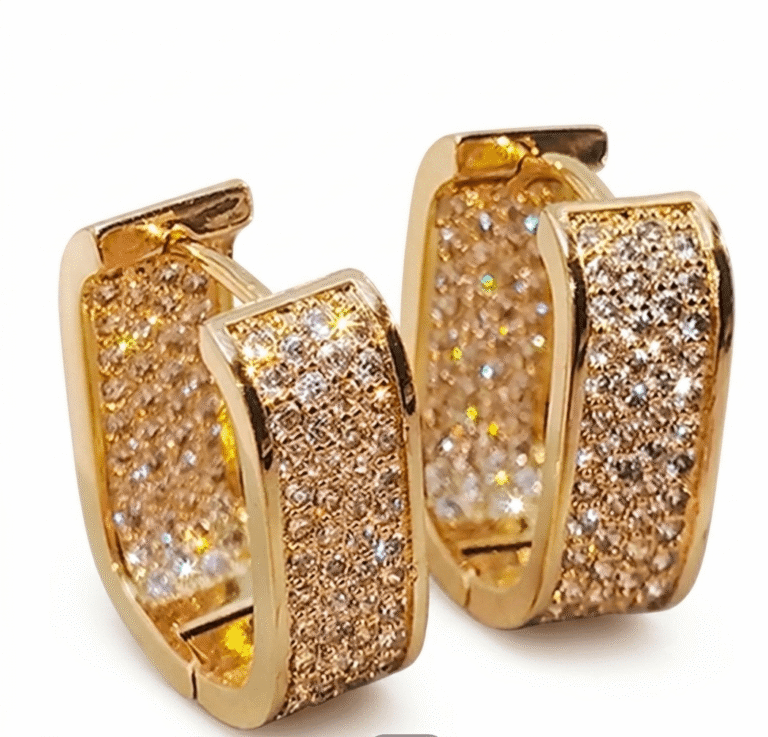 Sparkle huggies med zirkonia, festsmykke