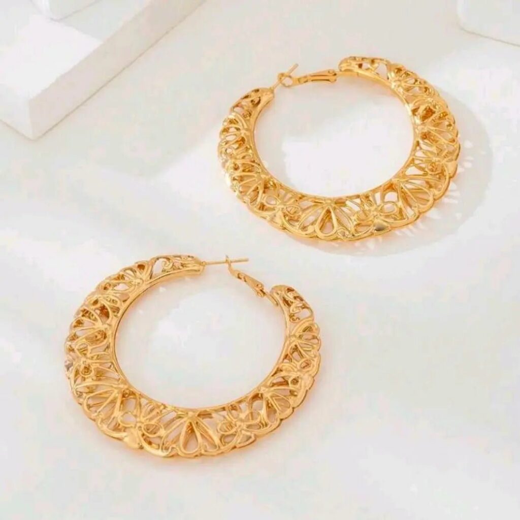 Store statement-hoops, 6,5 cm, festsmykke